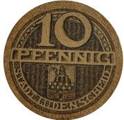 10 Pfennig - Cardboard Test obverse image