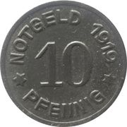 10 Pfennig - Lüdenscheid, Germany, 1919 reverse image