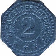 2 Pfennig - Lüdinghausen Maschinenfabrik Pilgrim, Germany,  reverse image