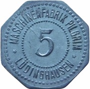 5 Pfennig - Lüdinghausen Maschinenfabrik Pilgrim obverse image