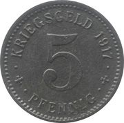 5 Pfennig - Menden, Germany, 1917 reverse image