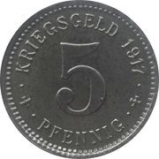 5 Pfennig - Menden, Germany, 1917 reverse image
