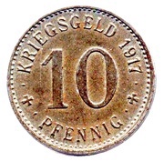10 Pfennig - Menden, Germany, 1917-1919 reverse image