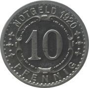 10 Pfennig - Menden, Germany, 1920 reverse image
