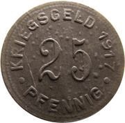 25 Pfennig - Münster in Westfalen, Germany, 1917 reverse image