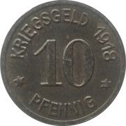 10 Pfennig - Neheim, Germany, 1918 reverse image