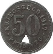 50 Pfennig - Neheim, Germany, 1917 reverse image