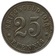 25 Pfennig - Rheine in Westfalen, Germany, 1918 reverse image
