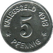 5 Pfennig - Siegen, Germany, 1918 reverse image