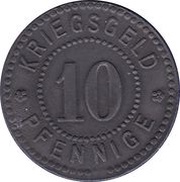 10 Pfennig - Siegen, Germany, 1917 reverse image