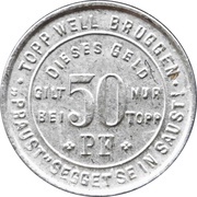 50 Pfennig - Soest C. Topp, Germany, 1921 reverse image