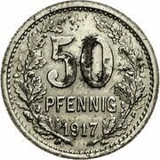 50 Pfennig - Unna, Germany, 1917 reverse image