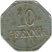 10 Pfennig - Warburg, Germany, 1917 reverse image