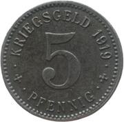 5 Pfennig - Wattenscheid, Germany, 1919 reverse image