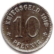 10 Pfennig - Wattenscheid, Germany, 1919 reverse image