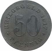 50 Pfennig - Wattenscheid, Germany, 1917 reverse image