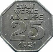 25 Pfennig - Werne a. d. Lippe obverse image