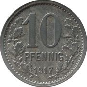 10 Pfennig - Wetter, Germany, 1917 reverse image