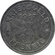 5 Pfennig - Witten, Germany, 1917 reverse image