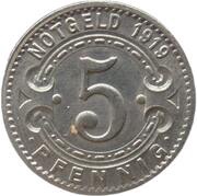 5 Pfennig - Witten, Germany, 1919 reverse image