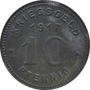 10 Pfennig - Witten, Germany, 1917 reverse image