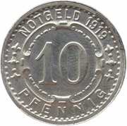 10 Pfennig - Witten, Germany, 1919 reverse image