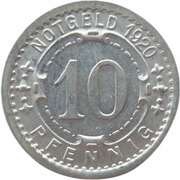10 Pfennig - Witten, Germany, 1920 reverse image