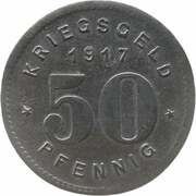 50 Pfennig - Witten, Germany, 1917 reverse image