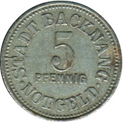 5 Pfennig - Backnang obverse image