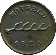1 Pfennig - Calw, Germany, 1920 reverse image