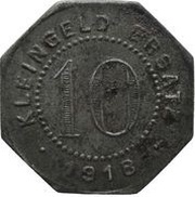 10 Pfennig - Crailsheim, Germany, 1918 reverse image