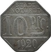 10 Pfennig - Crailsheim, Germany, 1920 reverse image