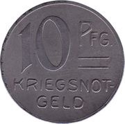 10 Pfennig - Ebingen, Germany, 1918 reverse image