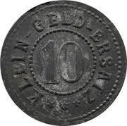 10 Pfennig - Ehingen, Germany, 1918 reverse image