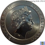 10 Dollars - Elizabeth II 4th Portrait - Snowy Mountains Alpine Lake obverse image