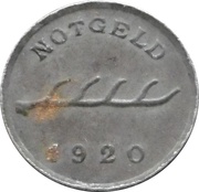 2 Pfennig - Freudenstadt, Germany, 1920 reverse image