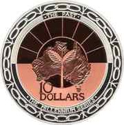 10 Dollars - Elizabeth II 4th Portrait - Millennium - The Past, Australia, 1999 reverse image
