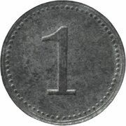 1 Pfennig - Göppingen F. and R. Fischer Metallwarenfabrik, Germany,  reverse image