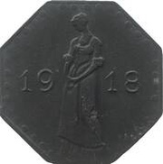 50 Pfennig - Heilbronn, Germany, 1918 reverse image