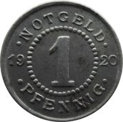 1 Pfennig - Herrenberg, Germany, 1920 reverse image