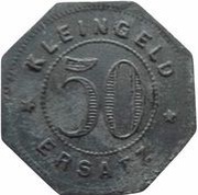 50 Pfennig - Herrenberg, Germany, 1917 reverse image