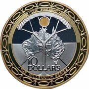 10 Dollars - Elizabeth II 4th Portrait - Millennium - The Present, Australia, 2000 reverse image