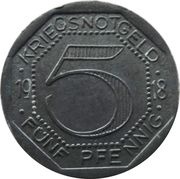 5 Pfennig - Horb am Neckar, Germany, 1918 reverse image