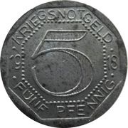5 Pfennig - Horb am Neckar, Germany, 1918 reverse image