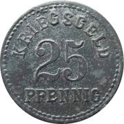 25 Pfennig - Isny im Allgäu, Germany, 1918 reverse image
