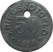 50 Pfennig - Kornwestheim, Germany, 1918 reverse image