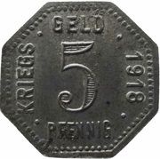 5 Pfennig - Mengen, Germany, 1918 reverse image