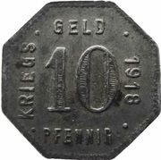 10 Pfennig - Mengen, Germany, 1918 reverse image