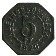 5 Pfennig - Bad Mergentheim, Germany, 1920 reverse image