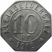 10 Pfennig - Bad Mergentheim, Germany, 1918 reverse image